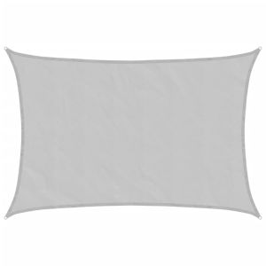 vidaXL toldo de vela poliéster oxford 100% gris claro 4,5x3,5 m