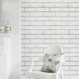 Revestimento impermeável - instalação fácil - tijolo branco