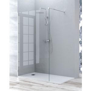 Paineis de duche fixo painel de duche | transparente 110cm cromo brilhante