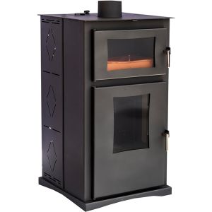 Joima - salamandra a pellets com forno modelo vitta nature 8 kw