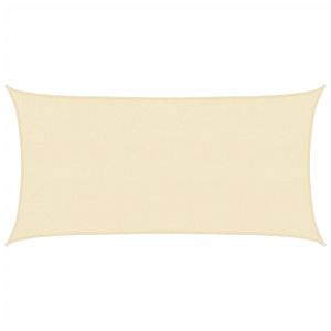 vidaXL toldo de vela rectangular hdpe 2x4m crema