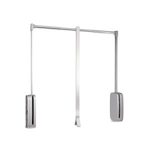 Emuca varão basculante para roupeiro sling, 600 - 830, cromado, aço e plást