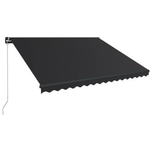 vidaXL toldo retráctil manual gris antracita 450x300 cm