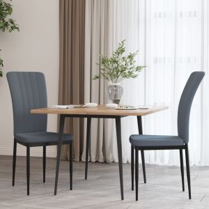 Cadeiras de jantar 2 pcs veludo cinzento-escuro ewg6402
