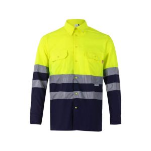 Camisa bicolor velilla ml av 3xl azul marinho/amarelo fluorescente