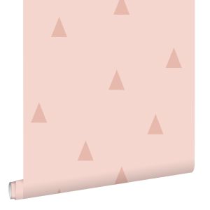 Estahome papel de parede triângulos gráficos cor-de-rosa - 0.53 x 10.05 m