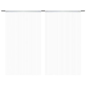 Cortinas de fios 2 pcs 100x250 cm branco pt7388