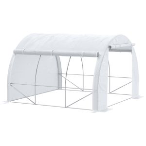 Estufa tipo túnel pe e aço galvanizado color blanco 3x3x2m Outsunny