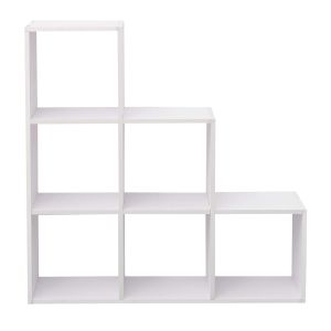 Rebecca Mobili Livraria Cubos de Estante Mdf Branco 6 Compartimentos