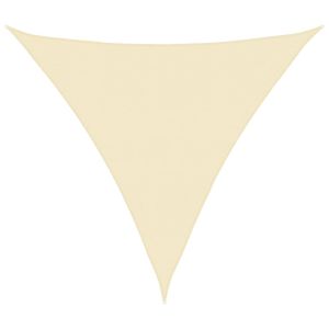 vidaXL toldo de vela triangular hdpe 5x5x5 m m crema