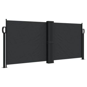 vidaXL toldo lateral retráctil negro 100x1000 cm