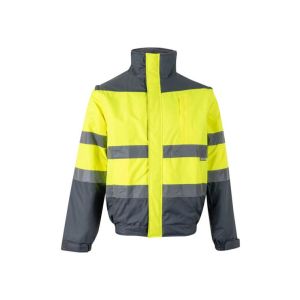 Casaco bicolor av l cinzento/amarelo fluor