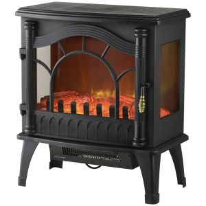 Lareira elétrica abs 55x31x58 cm Homcom, casa - aquecimento e climatização