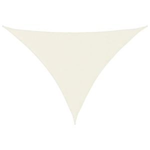 vidaXL toldo de vela triangular tela oxford color crema 5x7x7 m