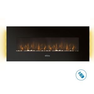 Lareira elétrica panorâmica pedras decorativas 2000w che-500