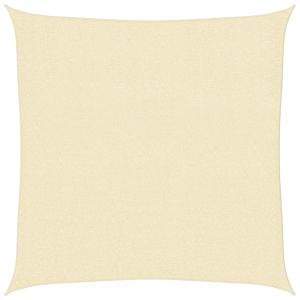 vidaXL toldo de vela cuadrado hdpe 2x2 m crema