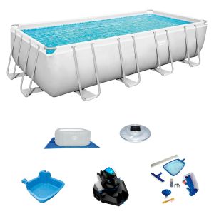 Pool retangular de aço da Bestway power 549x274x122 manutenção da pisc