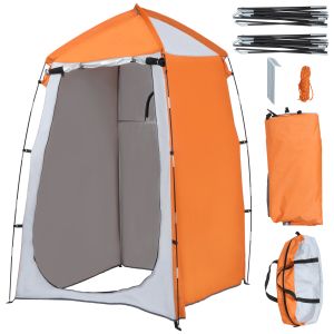 Tenda de duche poliéster e fibra de vidro bicolor 123x121x198 cm Outsunny