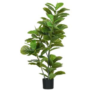 Planta artificial peva e metal color verde 15x15x110 cm Homcom