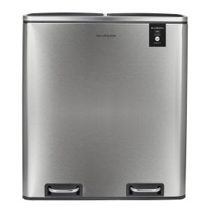 Caixote do lixo de triagem n°904 les collectors 2 x 30l - aço inox prata