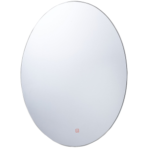 Espelho de parede oval prateado com iluminação LED 60 x 80 cm mazille