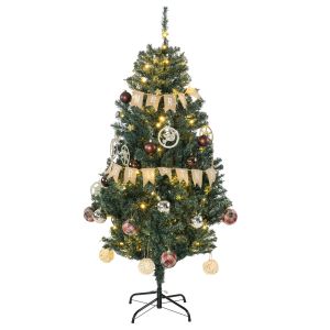 Árvore de natal plástico e aço color verde ø91x150 cm Homcom, casa - natal