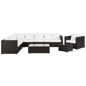 Conjunto lounge xxl ratan sintético castanho escuro universal