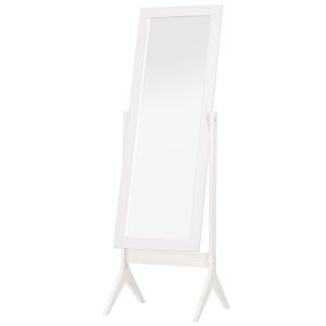 Espelho de pé mdf e vidro color blanco 47x46x148 cm Homcom