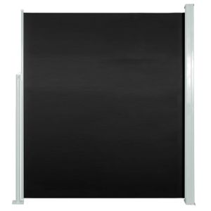 vidaXL toldo lateral retráctil de jardín negro160x300 cm