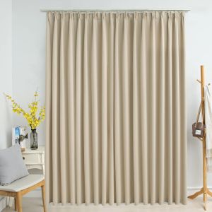 Cortina blackout com ganchos 290x245 cm bege pt1594