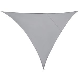 Vela de sombra triangular poliéster color gris 500x500x500 cm Outsunny