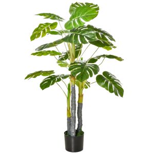 Planta artificial pe color verde ø17x120 cm Homcom, casa - decoração