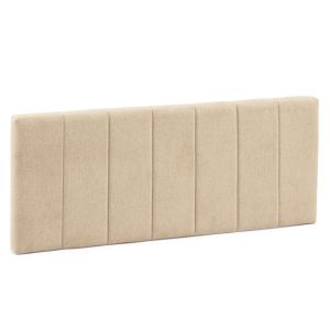 Cabeceira estofada creta 140x60 cm bege, 8 cm de espessura