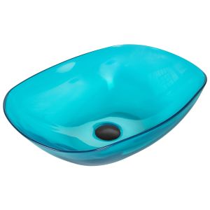 Lavabo sobre encimera turquesa 54 x 36 cm moengo