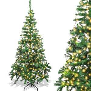 Árvore de natal artificial aigostar 210cm, com luzes LED de 23m