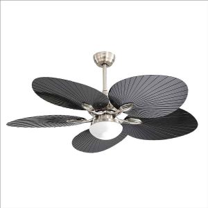 Ventilador de teto dc chaw 24w níquel preto 5 lâminas