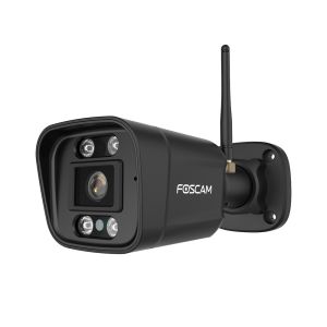 Câmara Wi-Fi de exterior com projectores e sirene - v5p preto