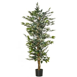 Planta ficus artificial pe color verde 17x17x150 cm Homcom