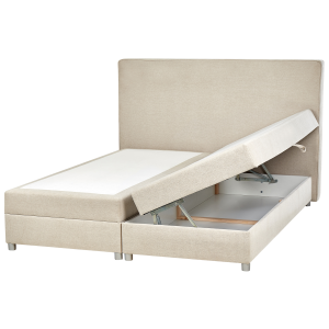 Cama continental beige claro/plateado 180 x 200 cm minister