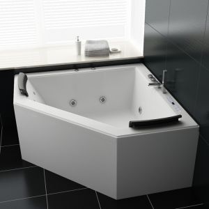 Ecode® banheira hidromassagem "miami" 150x150x68cm com mantenedor de calor