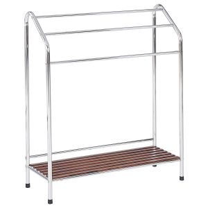 Toallero con estante muriva metal plateado
