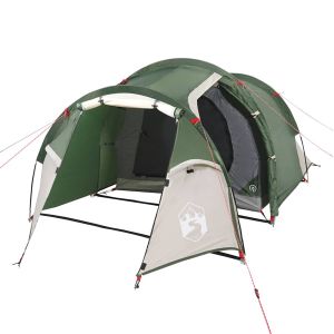 vidaXL tienda de campaña túnel para 3 personas impermeable verde