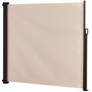 Toldo lateral retrátil alumínio, metal color beige 350cmx180cm Outsunny