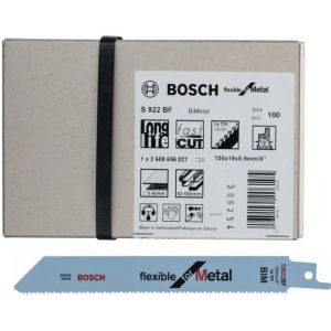 Lâmina de serra sabre Bosch 100 pcs s 922 bf bim flexível para corte rápido