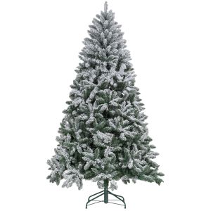 Árvore de natal plástico, metal color verde 122cmx122cmx210cm Homcom