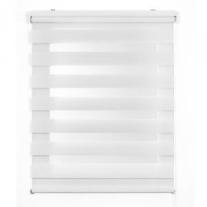 Estores noite e dia, estore de rolo duplo tecido branco 140 x 250 cm