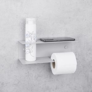 Daske suporte de papel higiênico em aço cinza esquerdo line
