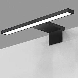 Aplique LED para banheiro 30cm urban 8w acabamento preto fosco 4000 k abs