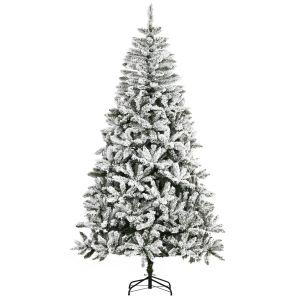 Árvore de natal artificial PVC e aço color verde ø120x225cm Homcom