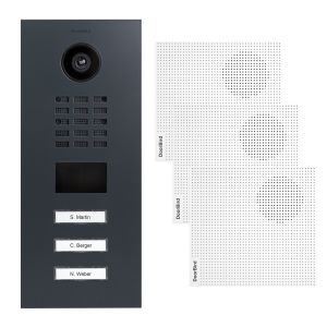 Ip 3-button doorphone, montagem embutida - d2103v-ral7016-v2-ep + a1061w